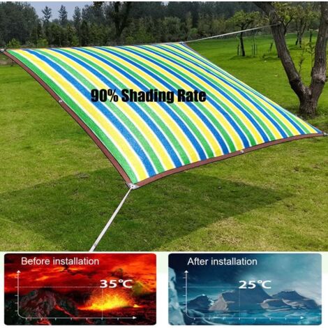 YMYNY Schattennetz Gewächshaus, Schattentuch für Terrasse, Sonnenschutznetz mit Ösen, UV-Schutz-Schattentuch, für Gartenpergola, Terrasse, Rasen, Haustierhaus, 1 x 2 m, 2 x 2 m, 2 x 3 m, 3 x 4 m, 4 x (1/4)