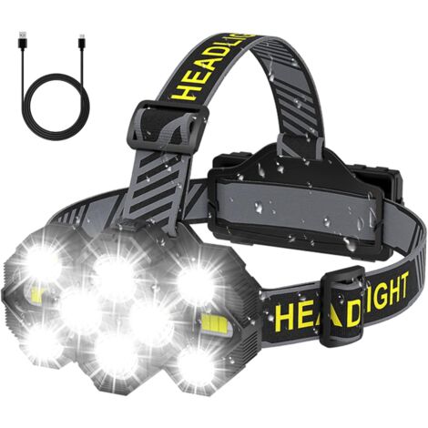 YMYNY Wiederaufladbare Stirnlampe – 2022 Upgraded 22000 Lumen 10 LED 10 Modi Superhell L (1/4)