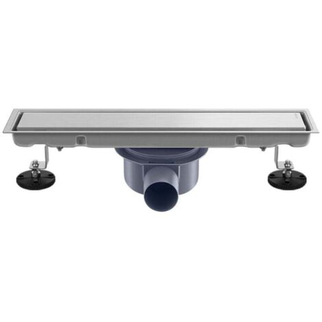 Ulisem Duschrinne 60 cm - Extra flache Fliese mit Geruchsverschluss und Haarfilter - Komplettes Rinnenset