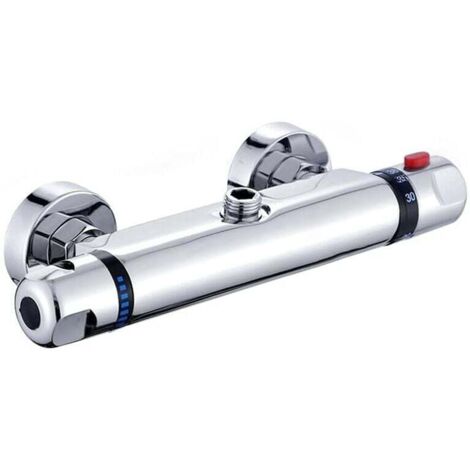 Ulisem Thermostat-Brausebatterie, Wandmontage, Badewannenarmatur, Chrom, Badezimmer-Mischbatterie (1/4)