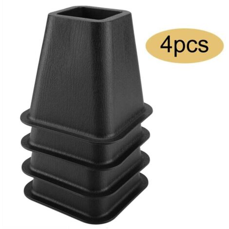 Ulisem 4er-Pack Hochleistungs-Betterhöhungen, 12,7 cm Höhe, verstellbare Möbelerhöhungen für Sofa, Tisch, Stuhl oder Schreibtisch, hält bis zu 500 kg (schwarz) (1/4)
