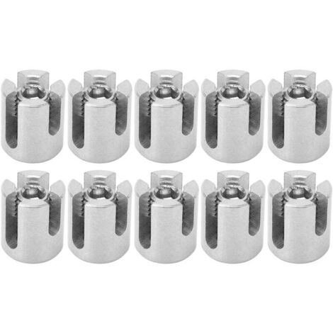 10 Stück Drahtseil-Kreuzklemme M10 X 2 Mm – Edelstahl T316, Kreuzschlitz, Für Kabelgeländer & Drahtnetze, Rostfrei & Wetterfest