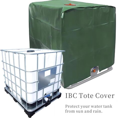 Ulisem Wassertankabdeckung, 1000L IBC-Tankabdeckung, staubdicht, UV-beständig, regenfest