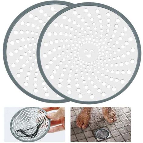Ulisem Duschabfluss-Haarfänger aus Edelstahl, Haarfilter, Abflusssieb, rostfrei, verstopfungssicher, leicht zu reinigen, für Badezimmer, Küche, Badewanne – Silber (1/5)