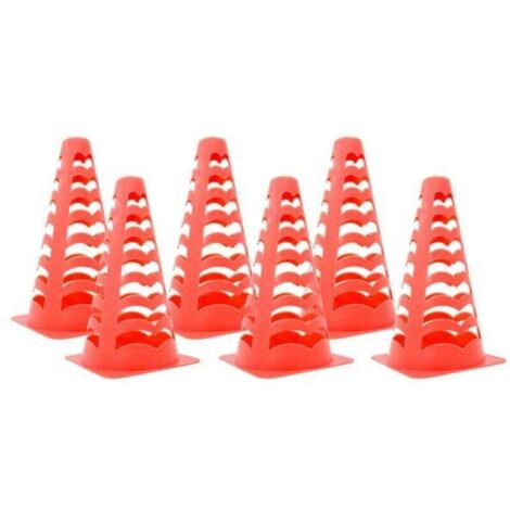 Ulisem Fußballkegel 6 Stück Stapelbar Orange 13x13x22,5 cm