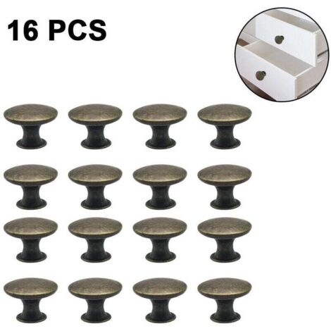 Ulisem16 Schranktürknöpfe, 30 mm Vintage-Kommodenknöpfe, Schubladenknopf-Set, runde Schubladengriffe, Türgriffe, Schrankgriffe, Möbelknöpfe (1/4)