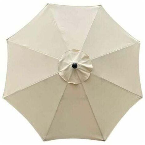 Ulisem Ersatzbezug für Sonnenschirm, 8 Streben, 3 m, wasserdicht, UV-beständig, Ersatzstoff, Beige