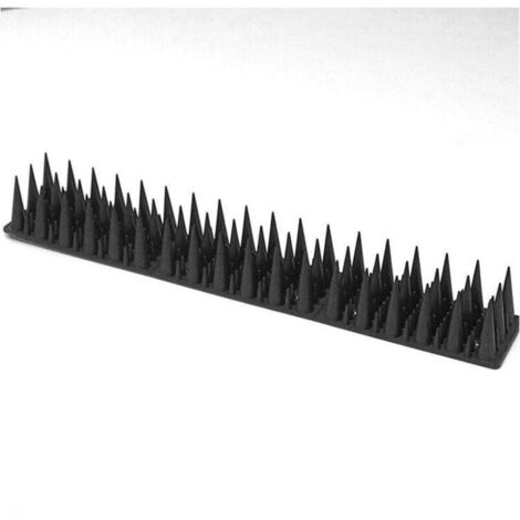 Ulisem Taubenspikes aus Kunststoff, Taubenspikes für Balkone, Vogelspikes für Zauninstallation, Fensterbänke, verhindern die Landung von Tauben, Krähen und Katzen (15 Stück) (Schwarz)