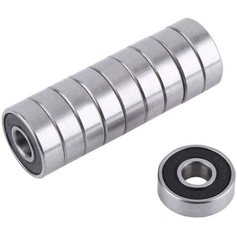 Ulisem 10 Stück 608-2RS Roller-Longboard-Kugellager, geeignet für ABEC, verwendet für Skates, Skateboards, Scooter (8 mm x 22 mm x 7 mm) (1/4)