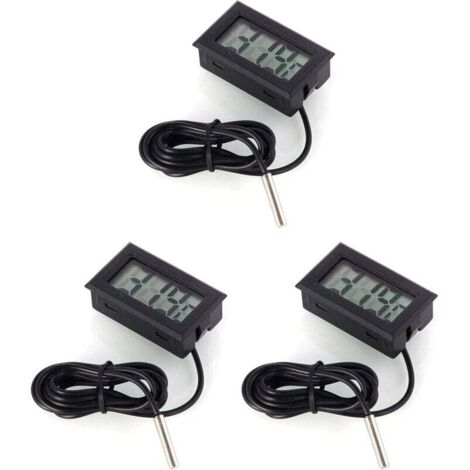 Digitales Kühlschrank-Thermometer Mit LCD-Alarm – -50°C Bis 70°C, ±1°C Genauigkeit, Min/Max-Speicher, 3 Montageoptionen