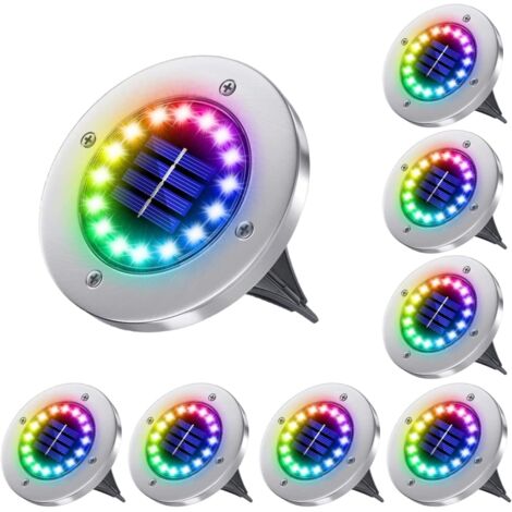 Solar-Garten-Außenleuchten, 16 LED-Solar-Bodenlicht, Bodenstrahler, Gartendekoration, IP65 wasserdicht, für Rasen, Hof, Weg, Außenterrasse. 1pcs