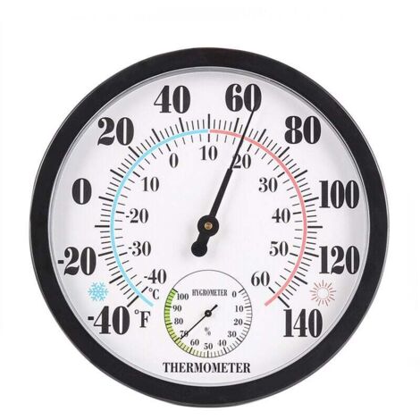 Innen- und Außenthermometer 25cm Terrassengroßes Wandthermometer und Hygrometer (1/4)