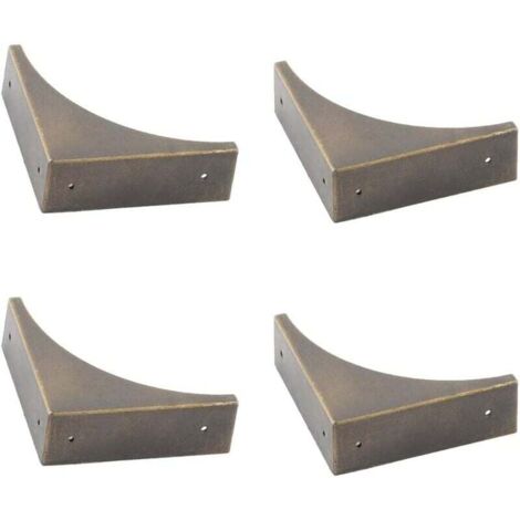 4er-Set Metall-Eckenschutz für Möbel, Antik-Bronze-Eckenschutz-Halterung, Eckenschutz, Metall-Eckenschutz für Möbel