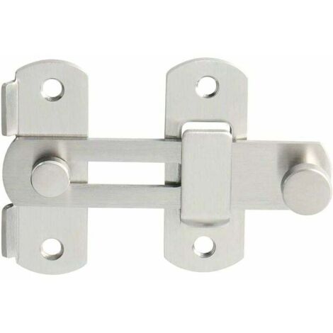 Schiebetürverriegelung Türschloss Kippriegel Verschlussbolzen mit Schrauben für Tür, Fenster, Schrank und Garten, gebürstetes Edelstahl-Finish, EMS9500-LS S'areern