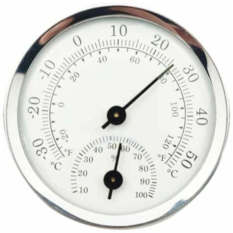 Hygrometer Thermometer Innentemperatur Feuchtigkeitssensor Monitor Detektor Messungen für Haus Garage Gewächshaus Weinkeller, Silber, (1/4)
