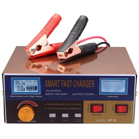 Lithiumbatterieladegerät 12v24v Autobatterieladegerät intelligentes Impulsreparaturladegerät (1/5)