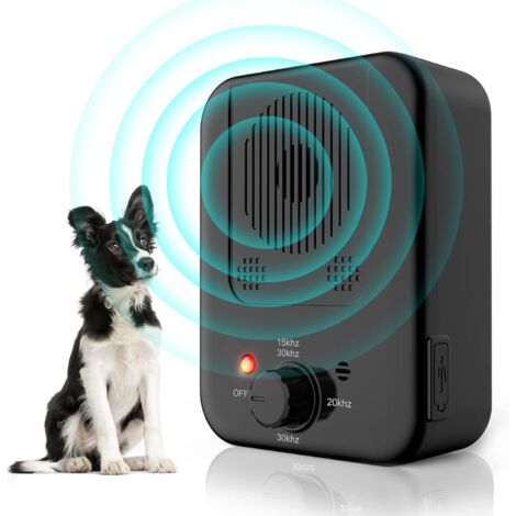 Anti-Bell-Hunde, 3 Ultraschall-Anti-Bell-Geräte mit einstellbarer Frequenz und Pfeife, wiederaufladbares 33-Fuß-Anti-Bell-Gerät für kleine und große Hunde im Freien (1/5)
