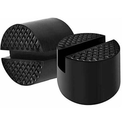 Gummiblockpuffer Auto Hydraulischer Wagenheber Kissen Autoheber Solide Autolifte schützen den Unterboden beim Anheben des Autos, Durchmesser 48 mm, (schwarz, 2 Stück)