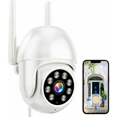2K-PTZ-Überwachungskamera für den Außenbereich 355°-Ansicht 3MP-Sicherheitssystem 2,4-GHz-WLAN-Überwachungskameras mit Farb-Nachtsicht (1/5)