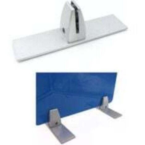 Verstellbare Glasklemmen aus Aluminiumlegierung, Plexiglas-Tischklemme, Trennwandhalterung, Sichtschutzclip für 4–20 mm dicke Trennwände, Büro, Labor, 2 Stück, Silber (1/4)