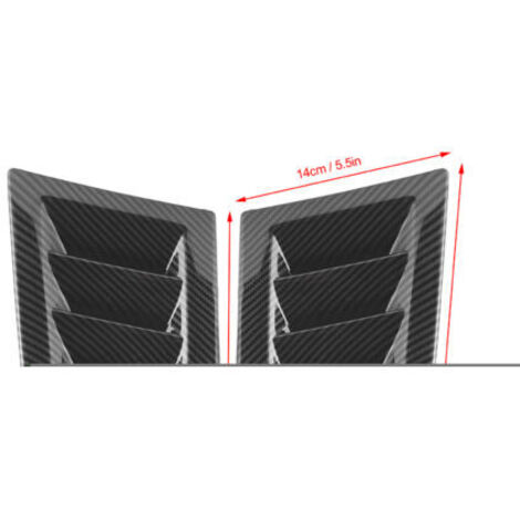 2-teilige universelle Motorhaubenentlüftungen, Motorhauben-Außenteile für Focus RS MK2, Carbonfaser-Optik. (1/5)