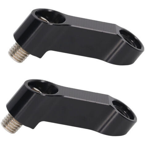 Paar 10-mm-Spiegelerhöhungsadapter (0,39 Zoll) für NMAX 155/125 Motorrad (2015–2022), schwarz