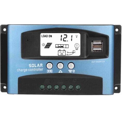 100-A-MPPT-Solarladeregler mit dualem LCD-Display, 12-V-/24-V-USB-Ausgang und effizientem Management dank Industriechip