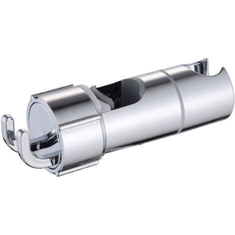 Verstellbare Duschhalterung mit 2 Haken, universelle Duschkopfhalterung für 18–25 mm Duschstangen, verchromte ABS-Handbrausehalterung, einfache Montage (1/4)