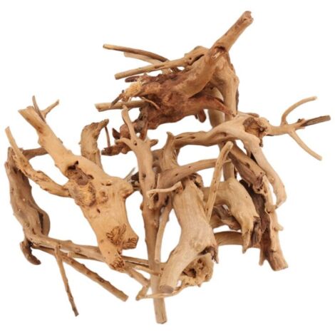 Mini-Treibholz fürs Aquarium, Naturäste, Aquariendekoration für Reptilien, verschiedene Baumstämme (10er-Pack) (1/4)