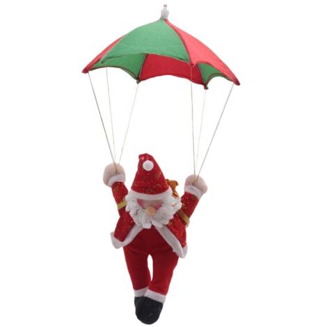 Fallschirm-Weihnachtsmann-Puppenanhänger für den Außenbereich, Weihnachtsdeko-Ornamente (1/4)