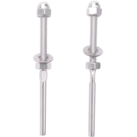 50 Stück Edelstahl-Handlaufseilspanner, Gewindebolzenende für 1/8 Zoll (50er-Packung)