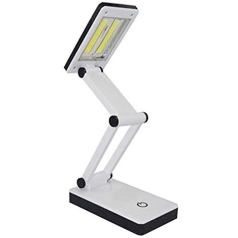 Superhelle, tragbare und faltbare COB-LED-Schreibtischlampe, batteriebetrieben, mit feinfühliger Steuerung und USB-Anschluss (Batterie nicht im Lieferumfang enthalten) (1/4)