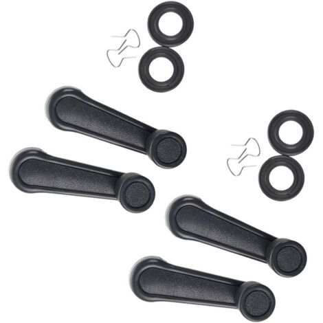 Set mit 4 universellen grauen Kunststoff-Fensterheberkurbeln für Autos (1/4)