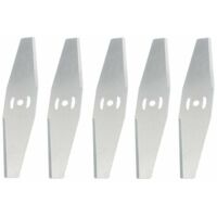 Trimmer-Ersatzklinge, für Akku-Trimmer, Gartentrimm, Metallklinge, Superma, Silber, 5 Stück