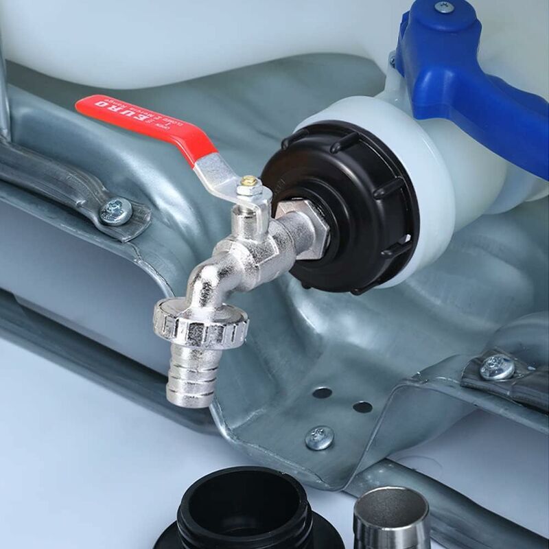 Confezione Da 2 Beccucci Di Scarico Con Dado Per Serbatoio Dell Acqua Ibc Da 1000 Litri Prolunga Per Tubo Flessibile Adattatore Per Ugello Beccu 99136963