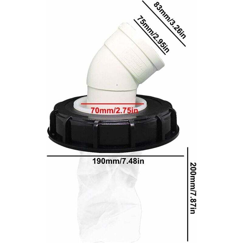 Coperchio Filtro Per IBC Da 165 Mm Con Rete In Nylon Lavabile - Samou Per Serbatoi Acqua Piovana
