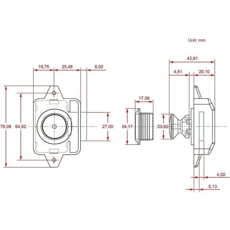 ZADI LOCKER COMPARTMENT LOCKER PUSH POP DOOR LOCK Caravan - Foto 8