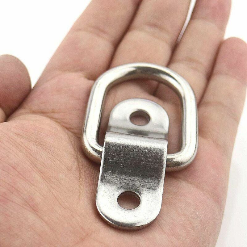 6 Anelli Di Ancoraggio A D | Acciaio Carbonio | Portata 1088kg | Per Rimorchio, Barche, Camion - Foto 6