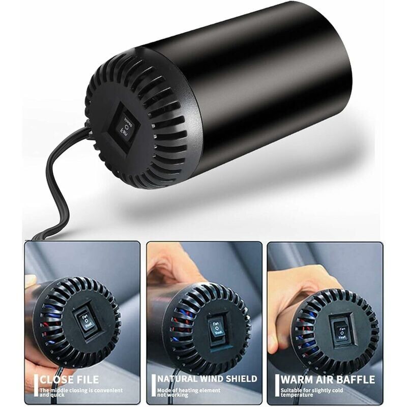 Termoventilatore Auto 12V 150W – Riscaldatore Portatile 2 In 1 Per Sbrinare E Raffreddare
