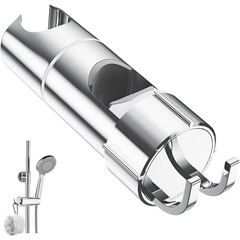 Staffa Porta Tenda Da Doccia In Acciaio Inox – 2 Pezzi Da 25 Mm, Supporto A Parete O Soffitto Per Aste, Carico 50kg - 2