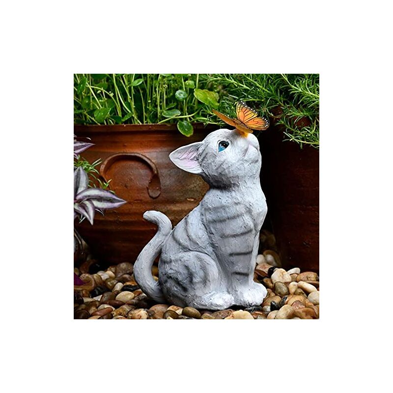 Statue Luminose Da Esterno Nacome, Gatto Con Luce Solare, Per Decorazione Giardino, Prato, Balcone, Ricaricabile Con Sole, Regalo Per Mamma E Nonna