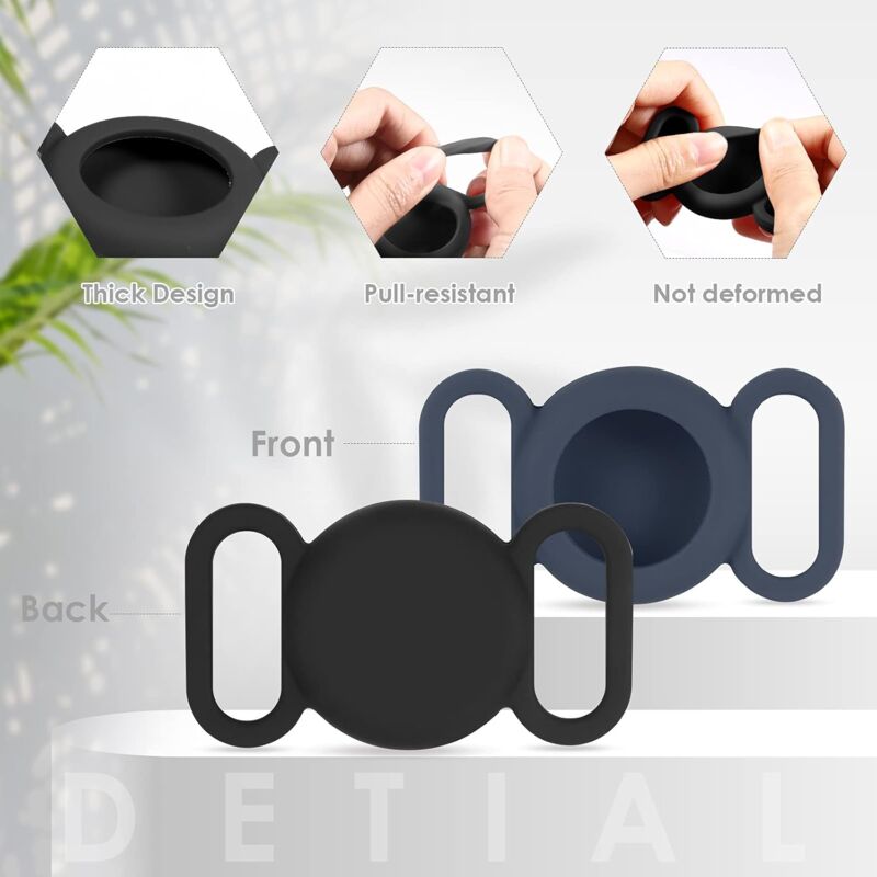 4 Supporti In Silicone A Forma Di Cuore Per Airtag, Con Spilla In Acciaio. Custodie Per Tracker GPS Da Appuntare Sui Vestiti Di Bambini E Anziani. Colori: Nero, Blu, Rosa, Bianco.