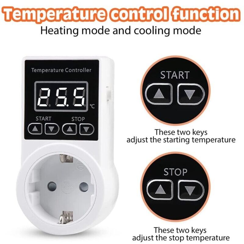 Regolatore Di Temperatura Digitale STC-1000 Con Sonda Impermeabile 220 V Termostato A Doppio Rele Raffreddamento E Riscaldamento 88607425