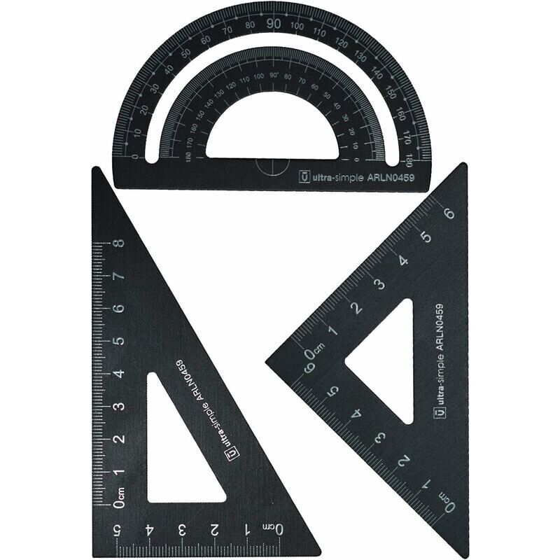 Set Geometria E Disegno 10 Pezzi Per Scuola: Compassi, Righelli, Goniometro, Matite E Accessori