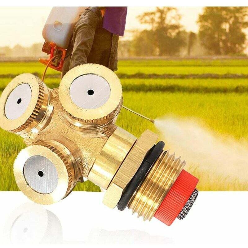 HTN - Ugello Spray Per Pistola Per Pistola In Ottone Ad Alta Pressione Spray Diretto Connettore Rapido Tubo Domestico A Pressione Regolabile Giardino Irrigatore Jiujiuso 8034983118522