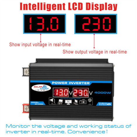 Inverter di potenza a onda sinusoidale pura EDECOA da 2000 W