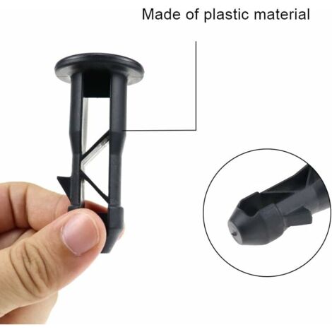 6 Perni Cerniera Per Coperchio Bidone Spazzatura 240L - Ricambio Plastica Per Cassonetto Ruote, Nero