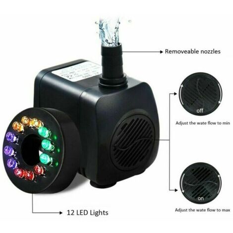 Pompa Per Fontana Laghetto T-SUN Con LED - 220V, Per Mini Laghetto, Acquario, Esterno - Foto 2