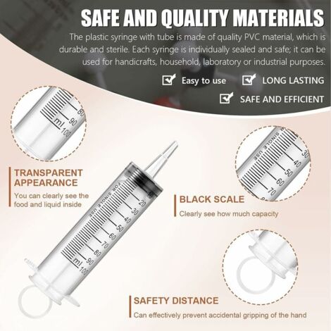 Siringa Monouso In PVC Con Doppio Anello Di Tenuta, Capacità Da 1 A 100 Ml | Laborxing - Foto 2