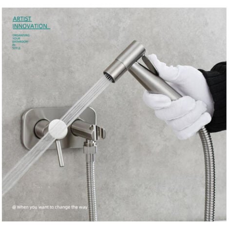 Doccetta Per WC In Acciaio Inox - Pulizia E Igiene, Getto Regolabile, Senza Accessori - Foto 6